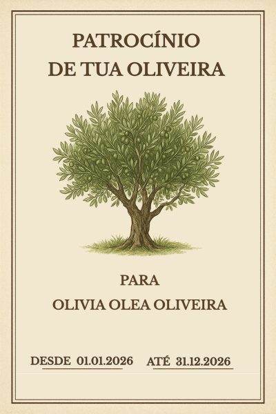 Apadrinhamento personalizado de oliveira em Portugal - 1/3/5 anos
